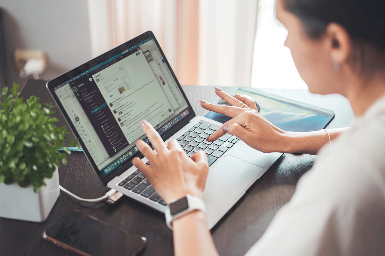 Telework, technology, laptop — SEO Services: Driving Sustainable Growth in the Digital Age